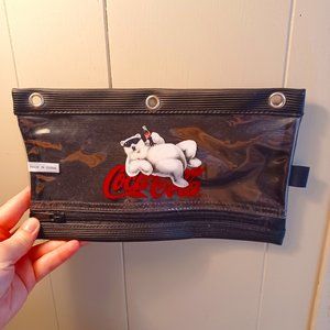 Vintage 90s Coca-Cola Polar Bear Pencil Pouch